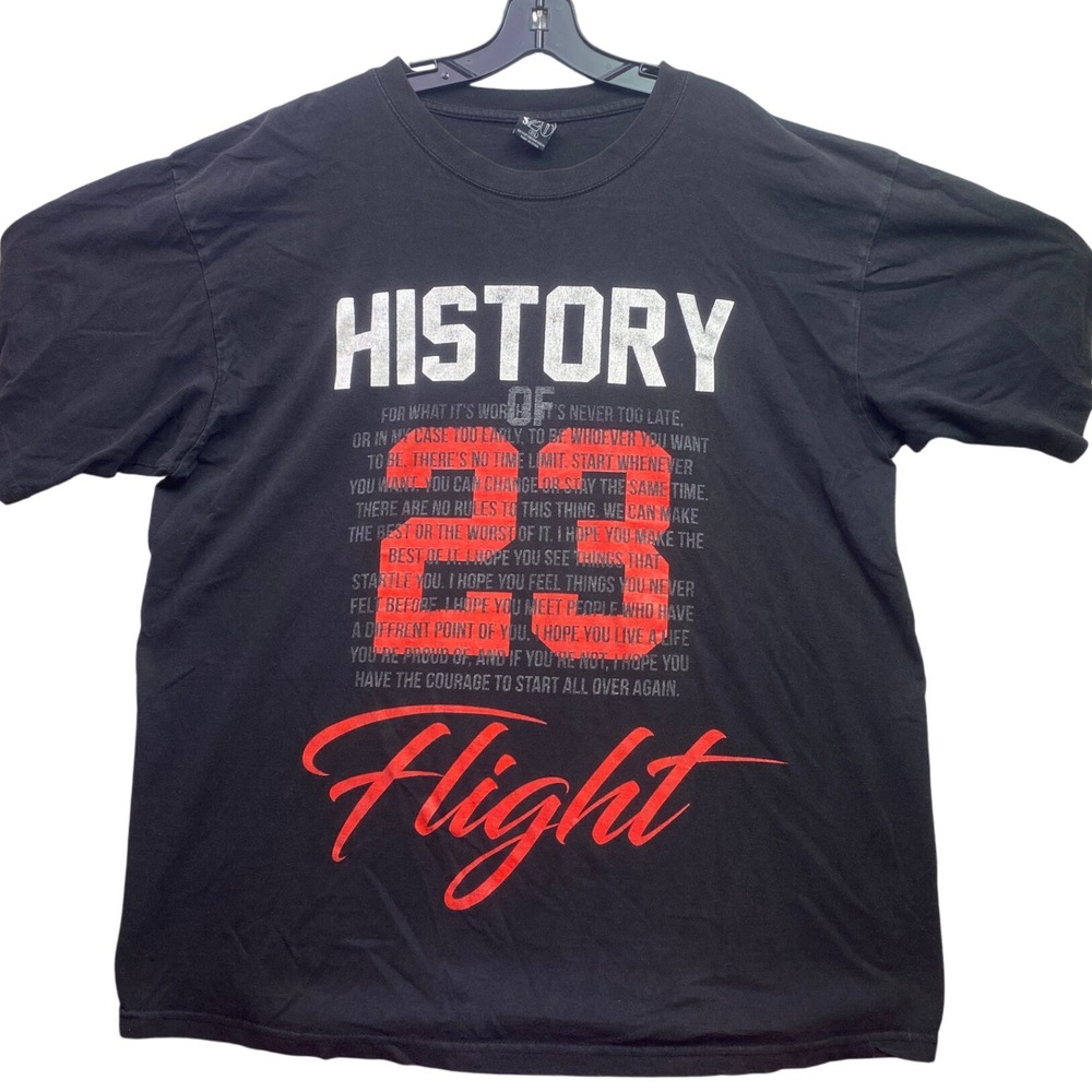 History of 23 Flight Shirt‎ Mens 3XL Spell Out Grunge Everyday Streetwear